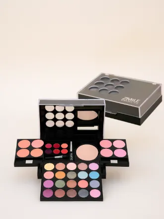 ZMILE COSMETICS All You Need To Go Beauty Box vegan kozmetik aynalı – Yolculuk, seyahat ve hediye etmek için küçük makyaj seti