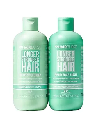 HAIR BURST Yağlı saçlar için şampuan ve saç kremi seti, kadınlar için saç bakım rutini, paraben, silikon ve SLS içermez, çinko, ananas özü ve buğday proteini (2 x 350 ml)