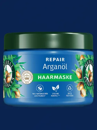 Herbal Essences Onarım Saç Maskesi Argan Yağı 300 ml. Hasar görmüş, daha yumuşak, parlak saçlara. Yoğun bakım. Doğal kökenli içerik maddeleri ile. Vegan