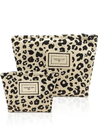 Kadınlar için kozmetik çantası, 2 adet, fermuarlı, makyaj çantası ve makyaj çantası, seyahat, makyaj ve bakım için, kadınlar ve kızlar için düzenleyici