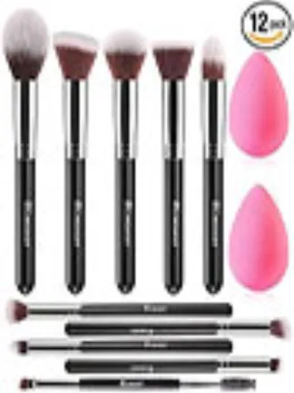 Makeup DUAIU fırça seti, 16 adet, profesyonel fırça seti, mermer, yüz makyajı, pudra, fondöten, göz farı, kapatıcı, göz farı, makyaj fırçası