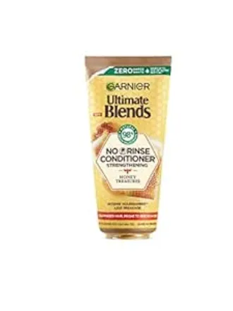 Garnier Ultimate Blends Honey Treasures Pflegespülung ohne Ausspülen für strapaziertes und brüchiges Haar, 98 % Inhaltsstoffe natürlichen Ursprungs, 200 ml