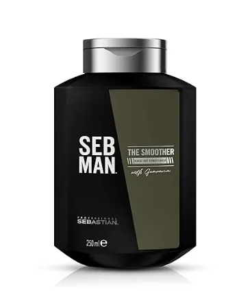 SEB MAN The Smoother kuru saçlar için nemlendirici saç kremi, guarana özlü saç kremi, bergamot ve pembe biberin uyarıcı kokusu, 250 ml